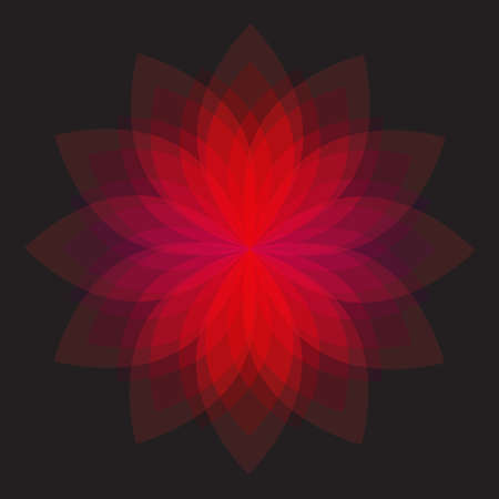 Background with bright geometric flower. Flow  spectral light.のイラスト素材