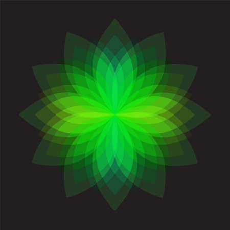 Background with bright geometric flower. Flow  spectral light.のイラスト素材