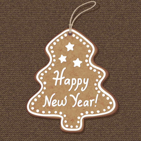 Decorative Christmas cookies on the texture background.のイラスト素材