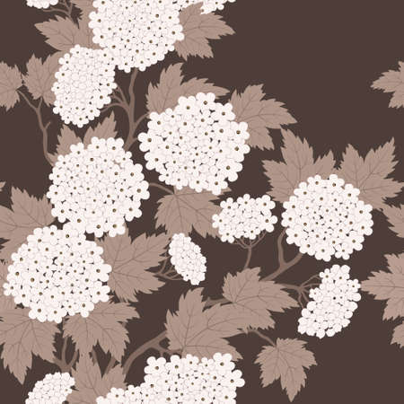 Elegant seamless pattern with abstract leaves and flowersのイラスト素材