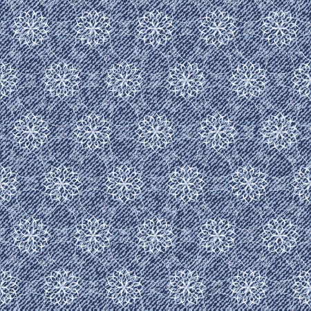 Elegance seamless pattern with denim jeans backgroundのイラスト素材
