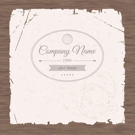 Retro stylish business icon on old grunge paper.のイラスト素材