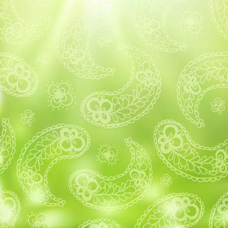 Vintage hand drawn decorative paisely backgroundのイラスト素材
