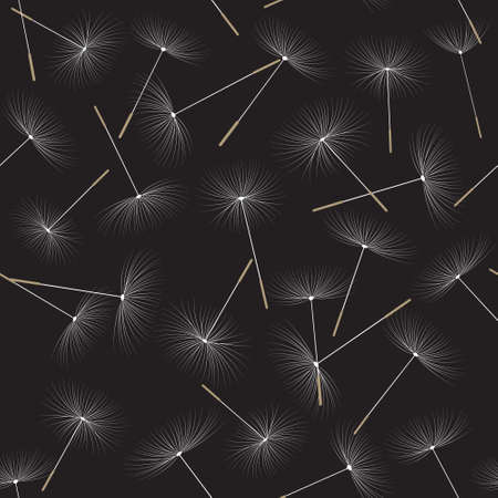 Seamless pattern with dandelion parachutesのイラスト素材