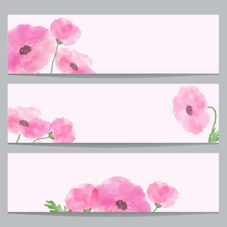 Set of stickers with  flowers to corporate identity or  design  business cardsのイラスト素材