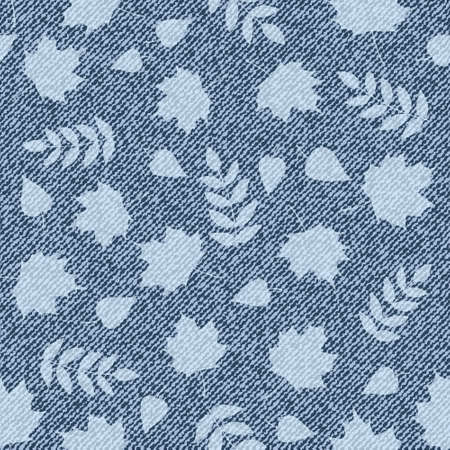 Elegance seamless pattern with denim jeans backgroundのイラスト素材