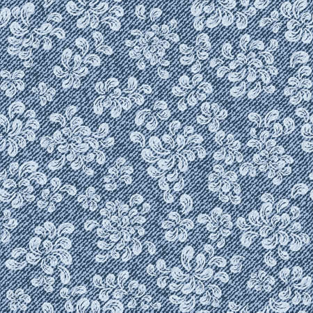 Elegance seamless pattern with denim jeans backgroundのイラスト素材