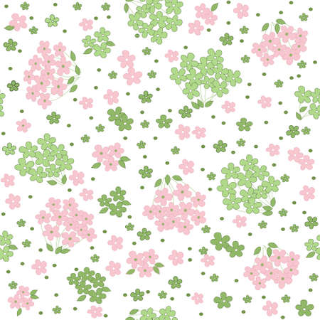 Elegant seamless pattern with abstract flowersのイラスト素材