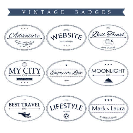 Set of vintage styled hipster design iconsのイラスト素材