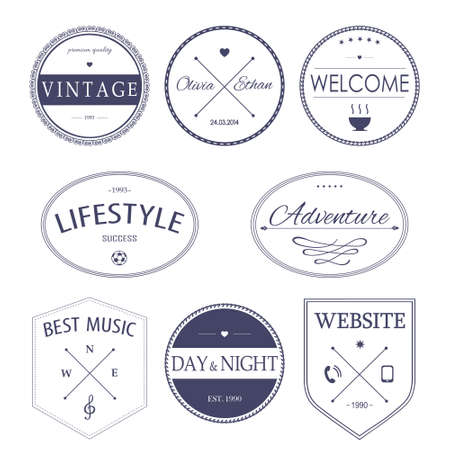 Set of vintage styled design hipster iconsのイラスト素材