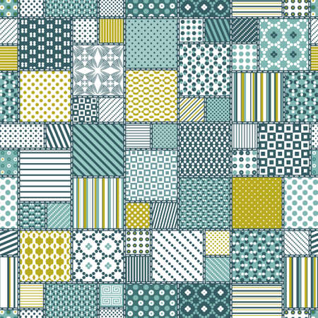 Creative seamless patchwork patternのイラスト素材