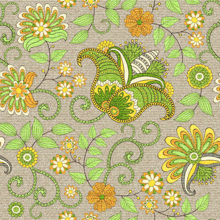 Seamless vector floral  pattern, pattern can be used for wallpaper, pattern fills,surface texturesのイラスト素材