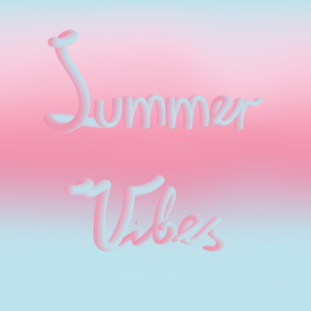 Vector hand drawn calligraphy poster - Throw kindness around like confetti, text isolated on holographic background.のイラスト素材