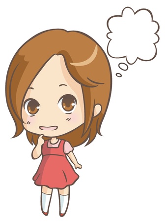 girl_thinkのイラスト素材