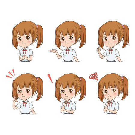 girl poseのイラスト素材