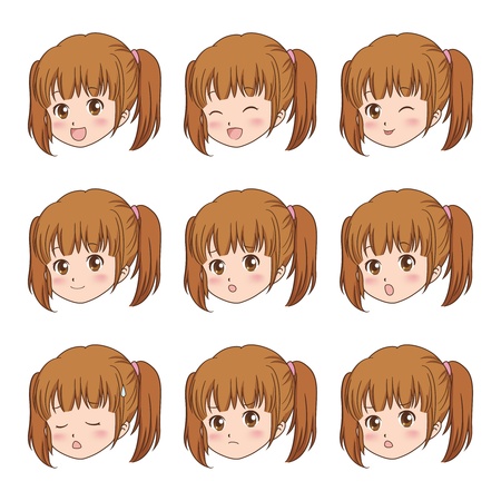 girl faceのイラスト素材