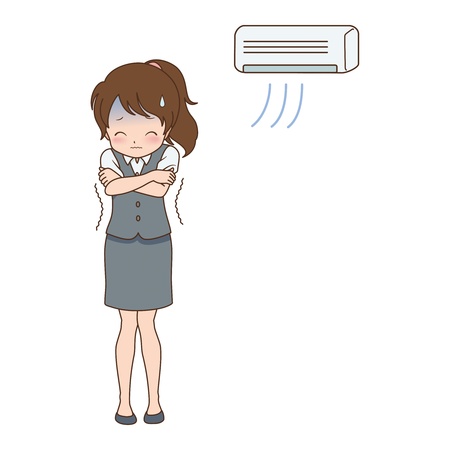 woman coldのイラスト素材