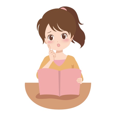 girl_book のイラスト素材