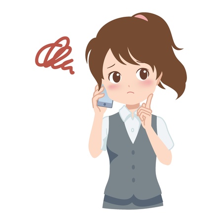woman_phone のイラスト素材