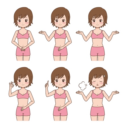 girl_pose のイラスト素材