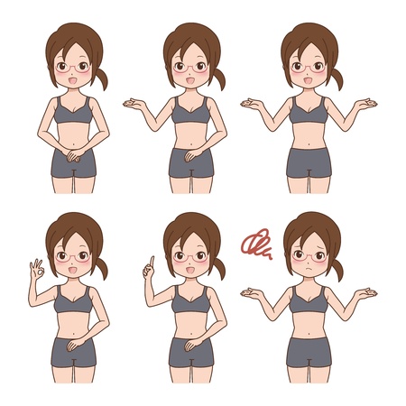 girl_pose のイラスト素材