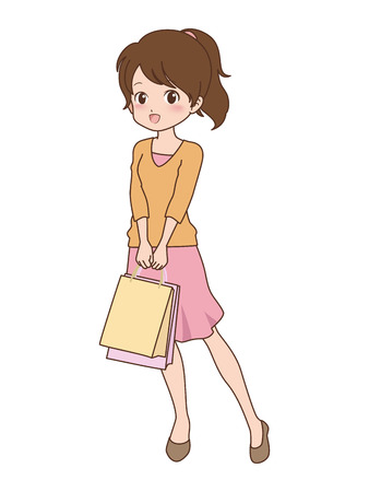 girl_shopping のイラスト素材