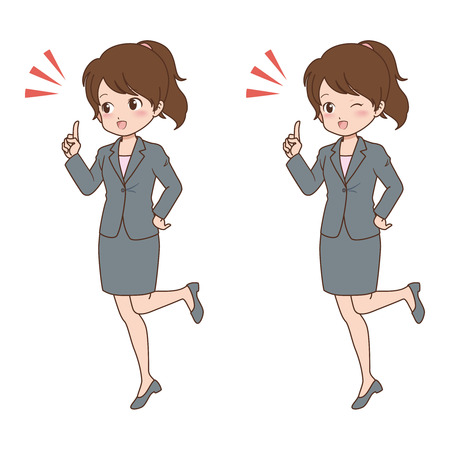 woman_point のイラスト素材