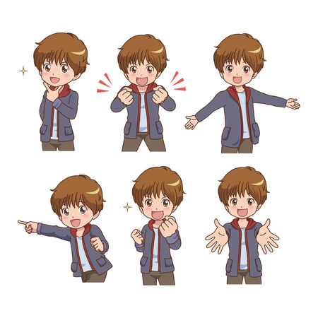 boy_pose のイラスト素材
