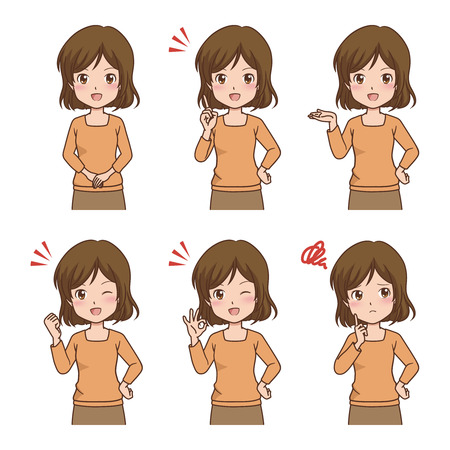 girl_poseのイラスト素材