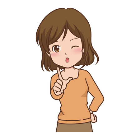 girl_pointのイラスト素材