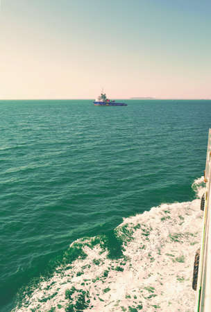 Boat edges's wavesの写真素材