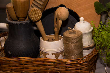 Kitchen tools and interior decorの写真素材