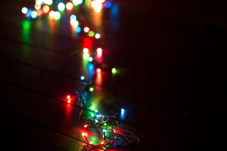Garland on the floorの写真素材