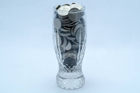 Coins in Bowlの写真素材