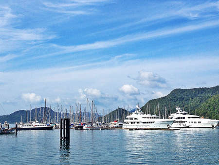 this yacht photo take in langkawi island.の素材