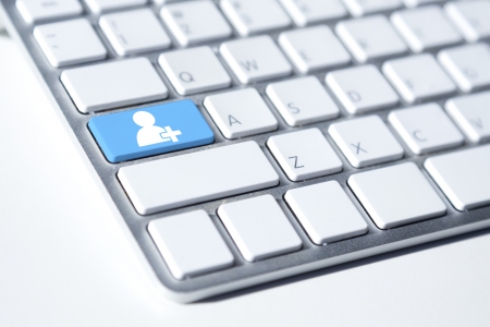 keyboard - add friend buttonの写真素材