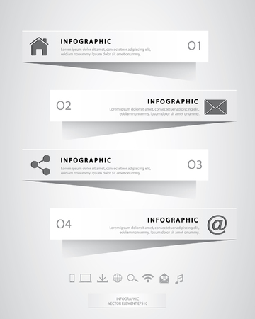 Papercut infographicFilesのイラスト素材