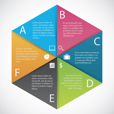 Infographics  hexagon paperのイラスト素材