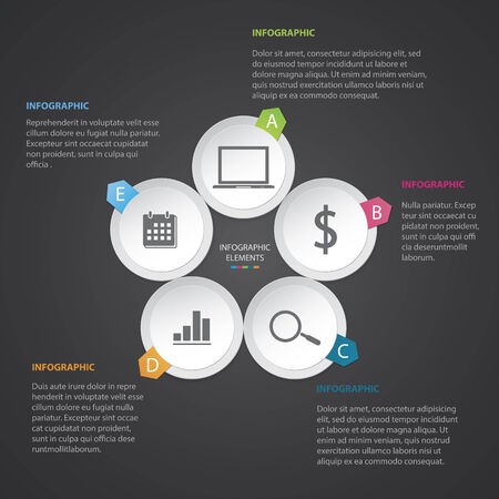 Circle modern Infographicのイラスト素材