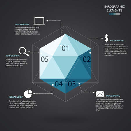 Hexagon Infographicのイラスト素材