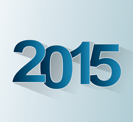 Happy new year 2015Easy to Edit , adjust color and size.のイラスト素材