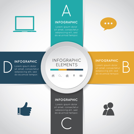 Modern Infographics Easy to Edit , adjust color and size.のイラスト素材