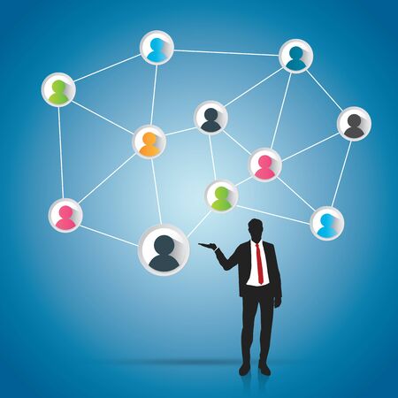 Social Network Infographicのイラスト素材