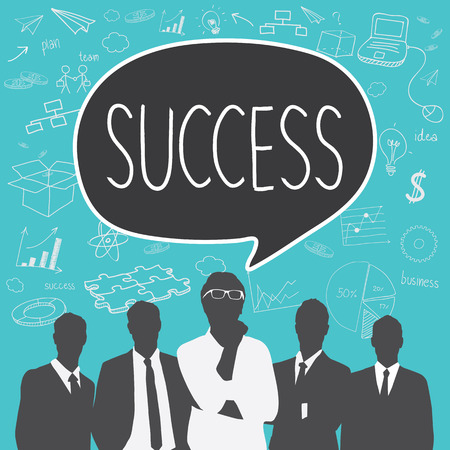 Silhouette people of Business concept.のイラスト素材