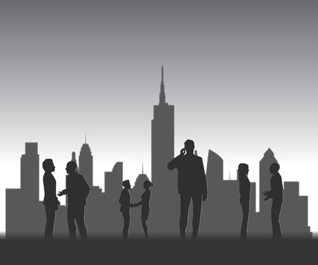 Silhouette people of Business concept.のイラスト素材