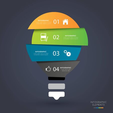 Modern infographics options banner,vector illustration. 
Can be used for work flow layout, diagram, number options, web design.のイラスト素材