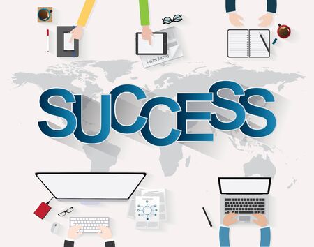 Business meeting flat design conceptのイラスト素材