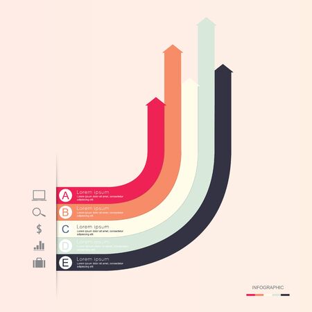 Modern infographic for business projectのイラスト素材