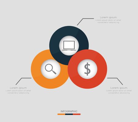 Modern infographic for business projectのイラスト素材