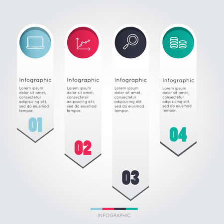 Modern infographic for business projectのイラスト素材